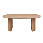 Table à manger ovale vagos ? 200 x 100 cm ? coloris chêne vieilli ? design contemporain et chaleureux ... Table à manger ovale vagos ? 200 x 100 cm ? coloris chêne vieilli ? design contemporain et chaleureux ...