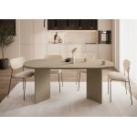 Table à manger - ovo - couleur cappuccino - 90x204 cm Table à manger - ovo - couleur cappuccino - 90x204 cm