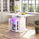 Table - table � manger pliantetable � manger rectangulaireavec �clairage ledmoderne4 - 6 multicolore ...