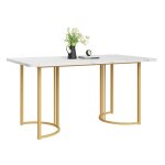 Table À manger rectangulaire 140 x 80 cm finition motif marbre table de cuisine moderne pieds de support ... Table À manger rectangulaire 140 x 80 cm finition motif marbre table de cuisine moderne pieds de support ...