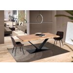 Table � manger rectangulaire - giner y colomer - bois dacacia - m�tal - 200x100x76 cm