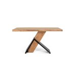 Table � manger rectangulaire - giner y colomer - bois dacacia et m�tal - 240x100x76 cm - style contemporain ...