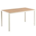 Table à manger rectangulaire en mdf blanc - oviala Table à manger rectangulaire en mdf blanc - oviala