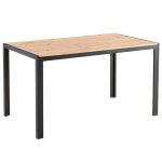 Table à manger rectangulaire en mdf noir - oviala Table à manger rectangulaire en mdf noir - oviala
