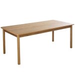 Table � manger rectangulaire en mdf plaqu� ch�ne 200 cm - oviala