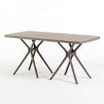 Table rectangulaire - oliver - ext�rieur - polypropyl�ne renforc� - 158x84 cm - 6 personnes
