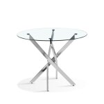 Table  manger ronde 100cm design en verre - orion