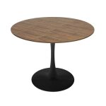 Table à manger ronde 4 personnes d100 cm bois foncé - oviala Table à manger ronde 4 personnes d100 cm bois foncé - oviala