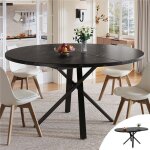 Table a manger ronde extensible 4 � 6 personnes 100?140 cm table ovale salle � manger design motifs marbre ...