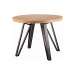 Table à manger ronde extensible en bois - 8 couverts - d 100 x h 76 Table à manger ronde extensible en bois - 8 couverts - d 100 x h 76
