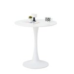 Table  manger ronde - mdf - blanc - table  manger scandinave - 2 - 4 personnes - 70cm