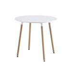Table à manger ronde scandinave pieds bois 2 places hedvig Ø80cm Table à manger ronde scandinave pieds bois 2 places hedvig Ø80cm