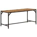 Table a manger seule vidaxl table � manger 160x80x75 cm bois de manguier massif brut