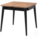 Table � manger - totem - extensible - carr� - 4 personnes - 80 x 75 x 80 cm - pin atlantique