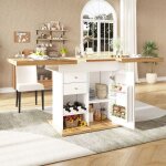 Table � mangertable extensible rectangle 4 - 8 personnes bois et blancavec grande capacit� de stockage110 ...