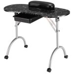 Table manucure pliante - relax4life - coussin de poignet - 4 roulettes verrouillables - 1 tiroir - portable ... Table manucure pliante - relax4life - coussin de poignet - 4 roulettes verrouillables - 1 tiroir - portable ...