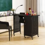 Table de manucure - relax4life - sacs  poussire - lampe led rglable - 4 tiroirs amovibles - 6 roulettes ...