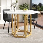 Table de marbre hexagonale (1 pi�ce) table de cuisine hexagonale table de petit - d�jeuner