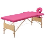 Table de massage pliable 2 zones bois rose Table de massage pliable 2 zones bois rose