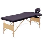Table de massage pliable 2 zones bois violet Table de massage pliable 2 zones bois violet
