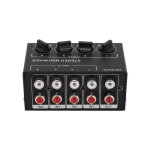 Table de mixage audio fier lecteur cd 4 canale rca noir tiquette