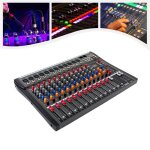 Table de mixage dj 12 canaux avec cran lcd et bluetooth - multi - effets - table de mixage audio avec ...