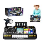 Table de mixage dj enfant platine dj enfant avec lumire et clavierjouet musical interactiflearning imitation ...
