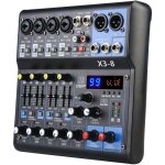 Table de mixage son - 8 canaux - console de mixage avec 99 dsp effect - dj pro audio mixer avec usb bluetooth ...
