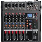 Table de mixage - woopso - dx6 - 6 canaux - usb / bluetooth - alimentation fant�me 48v