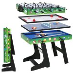 Table multi jeux 4 en 1 4ft table multijeux enfants pliable babyfoot / billard / tennis de table / hockey ...