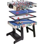 Table multi - jeux 4 en 1 hlc baby - foot multisports / billard / tennis de table / hockey pieds de table ...