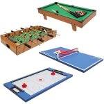 Table multi - jeux 4 en 1 nuo - billard ping pong hockey et football de table en bois pour enfants et ...
