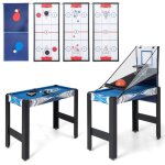 Table multi - jeux 6en1 costway basket - ball billard ping - pong hockey jeu de palets bowling accessoires ...