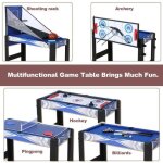 Table multi jeux enfant - 5 en 1 table multi jeux - table de ping pang - snooker - tir  larc - hockey ...