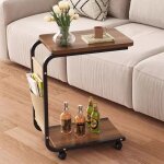 Table multifonction mobile - table de chevet & table dappoint & table basse roulante - petit bureau pour ...