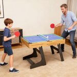 Table multijeux 13 en 1 pliable table de jeu baby - foot billard pour enfants et adultes 120 x 106 x ...