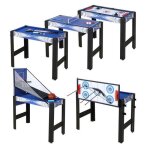 Table multijeux enfant 5 en 1 - avec snooker tir  larc hockey tennis de table basket - ball ?jeux interactifs ...