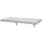 Table murale de cuisine - dcoshop26 - 120x60cm - bois massif - pliable - blanc vieilli
