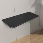 Table murale rabattable ohmg - noir - 80x50cm - bureau pliant peu encombrant