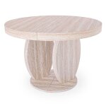 Menzzo table ovale extensible l110 - 260cm icarios avec pieds design effet travertin beige - table � ...