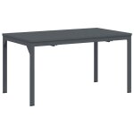 Table de patio extensible - vidaxl - anthracite - acier enduit de poudre - 180x80x76 cm - extensible ...