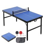 Table de ping - pong - duoku - pliable et portable - mdf - intrieur - sac de transport inclus