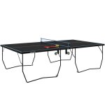 Table de ping - pong ext�rieure piscine pliante avec filet roulettes 2 raquettes de ping - pong et 3 ...