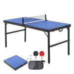 Table de ping - pong - vevor - tables de tennis de table pliable portable dintrieur en mdf - avec filet ...