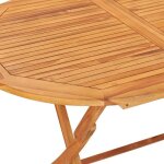 Table pliable de jardin en teck - wiens - 160x80x75 cm - bois de teck - pliable - usage int�rieur et ...
