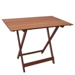 Table pliante pliante en bois de h�tre noyer 60x77
