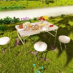 Table pliante carr�e 90cm petite table pour jardin balcon cuisine camping pique nique f�te tables de ...