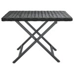 Table pliante de jardin sweety noir 45x35x32 cm rsine tresse tt263
