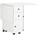 Table pliante multi - rangements finley blanche
