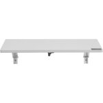 Table pliante murale - duoku - 2362 x 1575 - bureau flottant - support en fer - pliable blanc